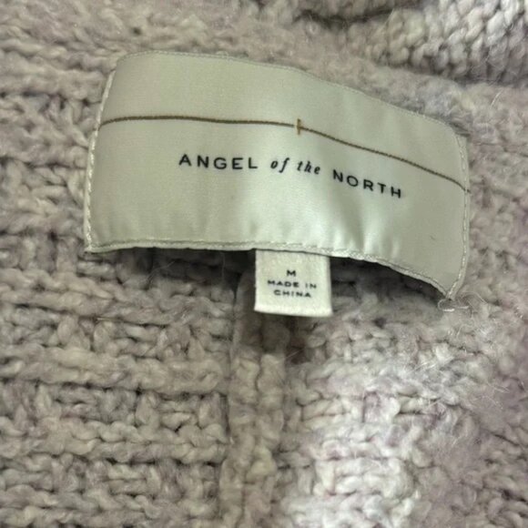 Anthropologie Angel of The North Knit Cardigan Sweater Lilac Pink Sz M Chunky - Picture 2 of 6